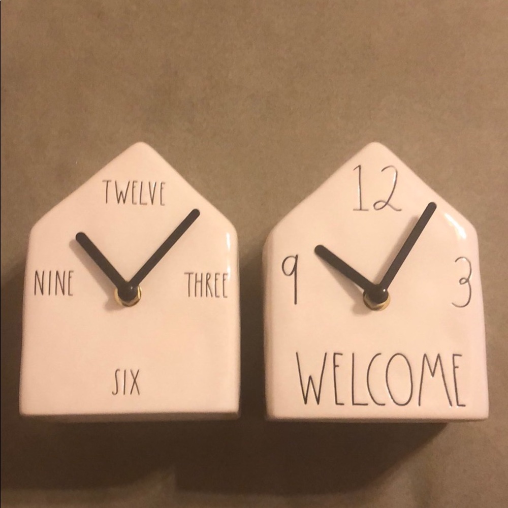 Rae Dunn Birdhouse Clocks